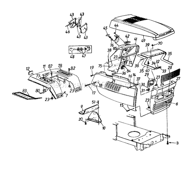Page E Diagram and Parts List for 13AX614G401 1997 Yard Man Lawn Tractor